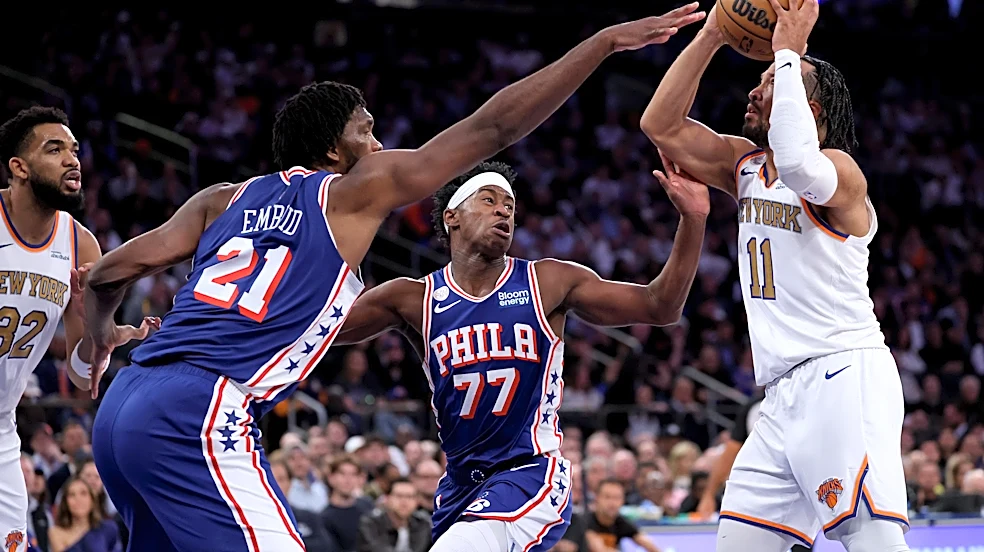 Led by a spry Joel Embiid, Sixers’ defense passes first test