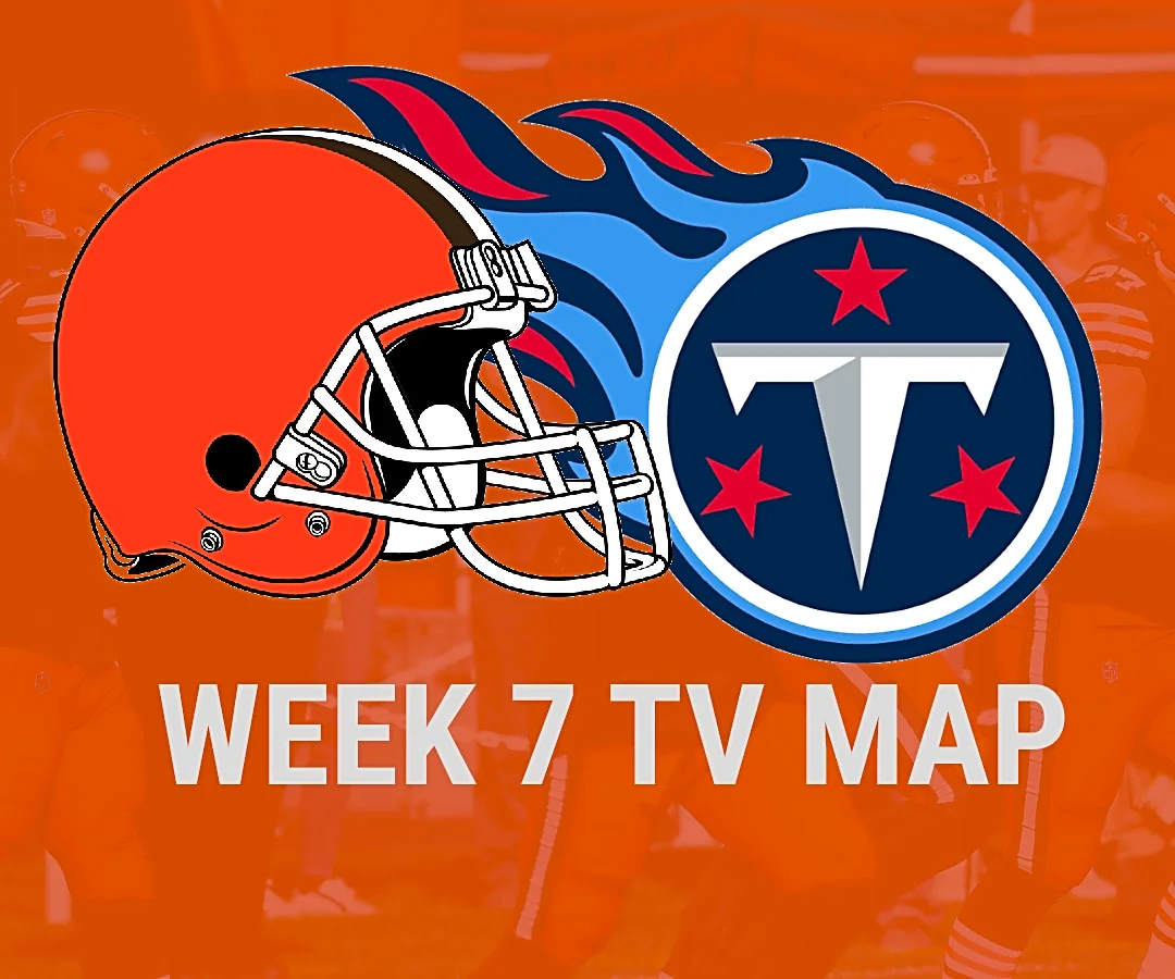 Cleveland Browns vs. Tennessee Titans Week 7 TV Map