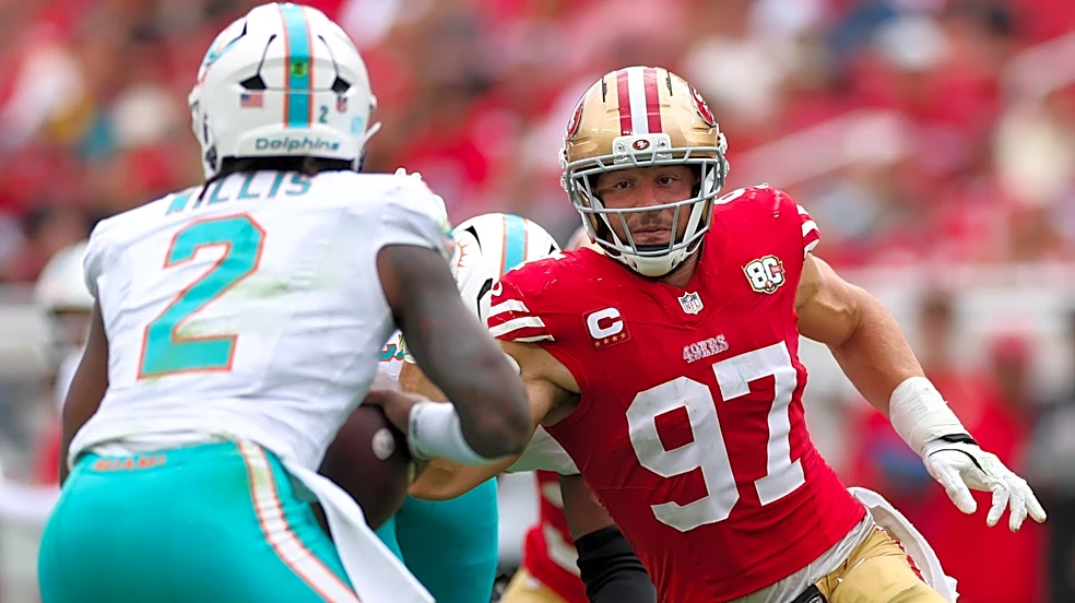 No Nick Bosa for the 49ers; Kyle Shanahan is hopeful he returns on Thursday