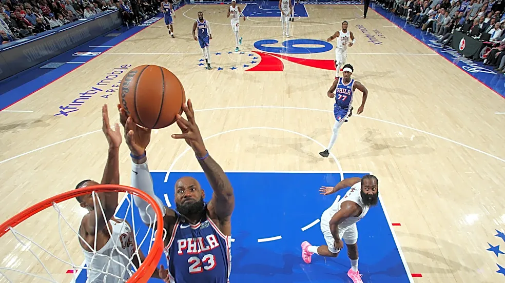 Sixers storm back after lifeless first half to win in LeBron’s home debut