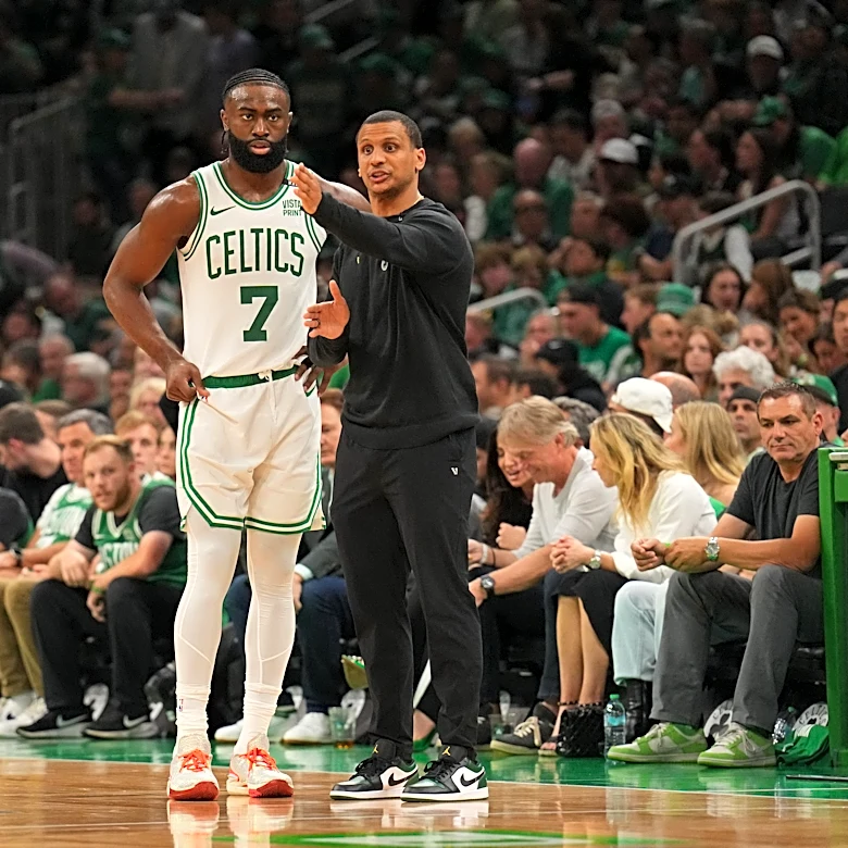Joe Mazzulla reacts to latest Jayson Tatum, Jaylen Brown comments