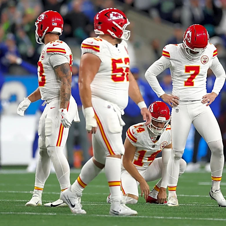 Andy Reid on Chiefs kicker Harrison Butker: ‘He’s off a bit’