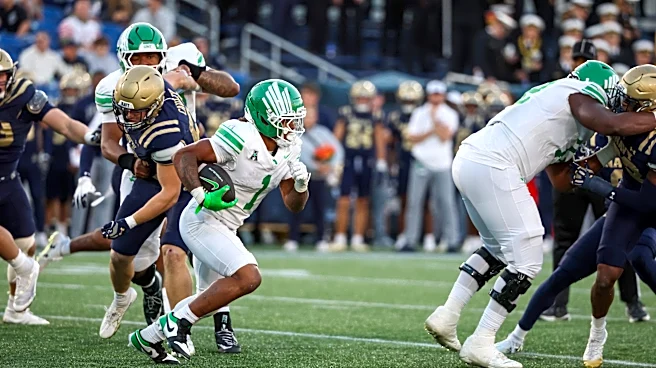 North Texas star offensive trio teams up for 49-39 win at Navy