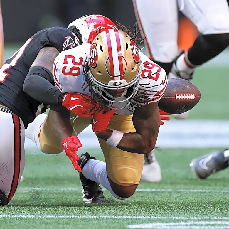 49ers turnovers drastically swung their win probability against the Falcons