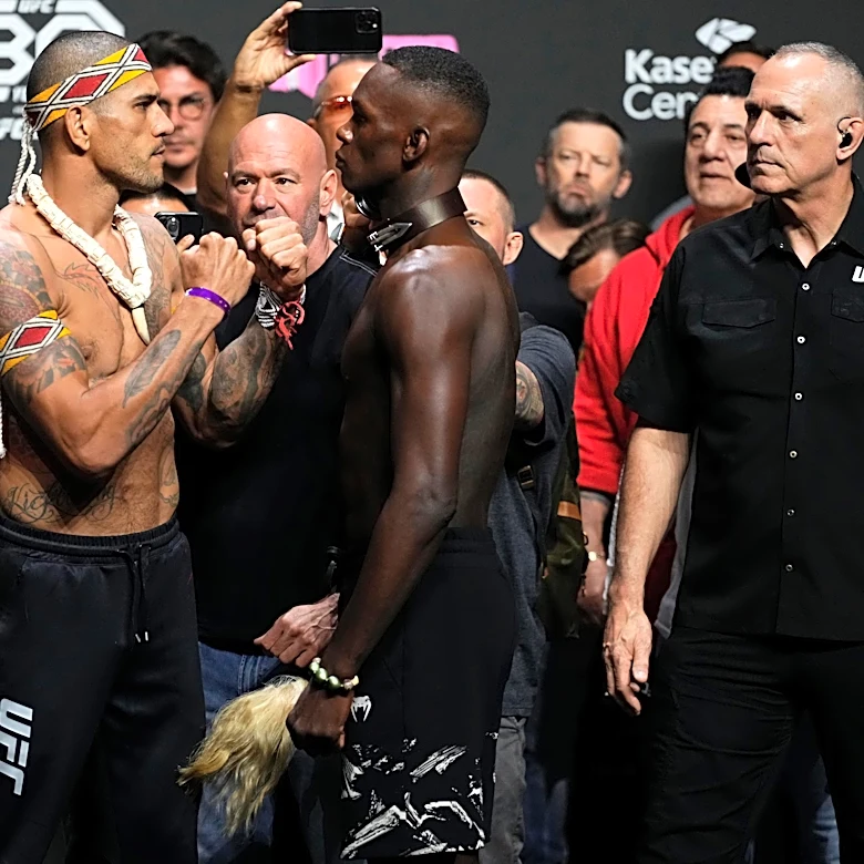 ‘Go back to Chama’: Israel Adesanya questions Alex Pereira for saying he’ll return to 205 with UFC 335 loss