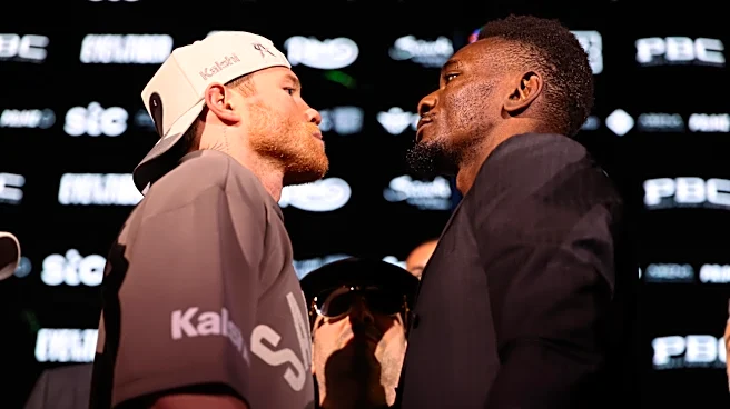 Face Off! Canelo Alvarez, Christian Mbilli staredown video ahead of Halloween title fight in Riyadh