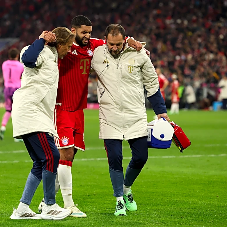 Bayern Munich’s Ismael Saibari and Serge Gnabry come off injured against Borussia Dortmund