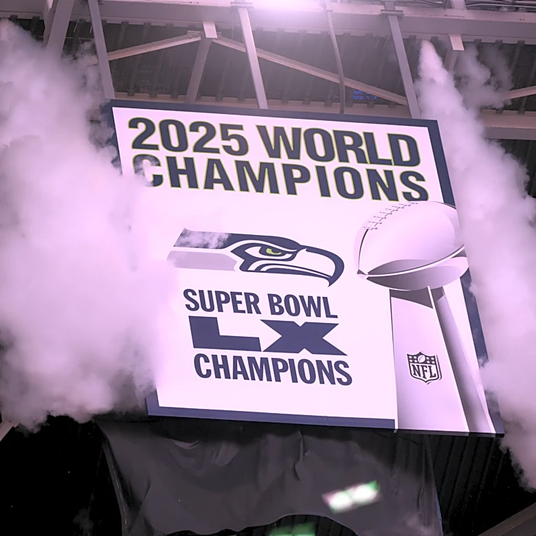 WATCH: Seahawks, Kam Chancellor reveal Super Bowl LX banner