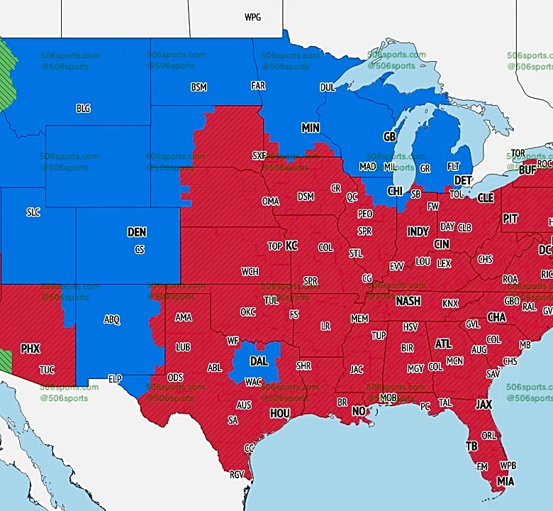 Seahawks vs Chargers Week 4 TV coverage map