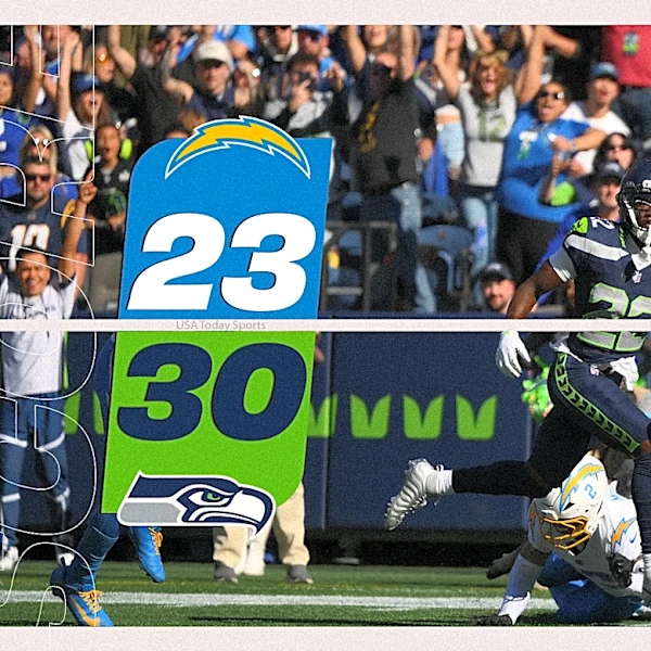 Seahawks prevail 30-23 in sloppy home victory over the Chargers