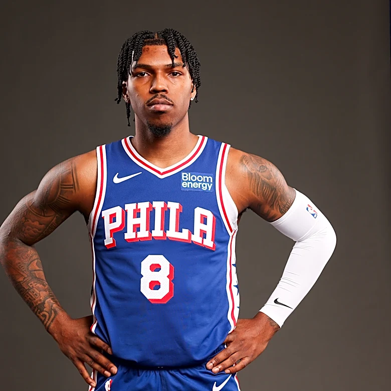 Sixers two-way guard Caleb Love discusses Tyrese Maxey, work in camp