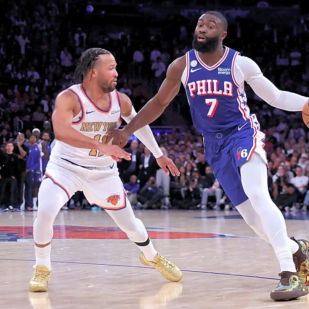 Jaylen Brown reacts to his Sixers debut after road win over Knicks