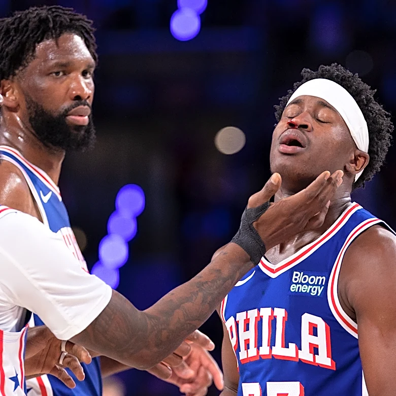 VJ Edgecombe gives update on nose, LeBron James, Sixers win over Cavs