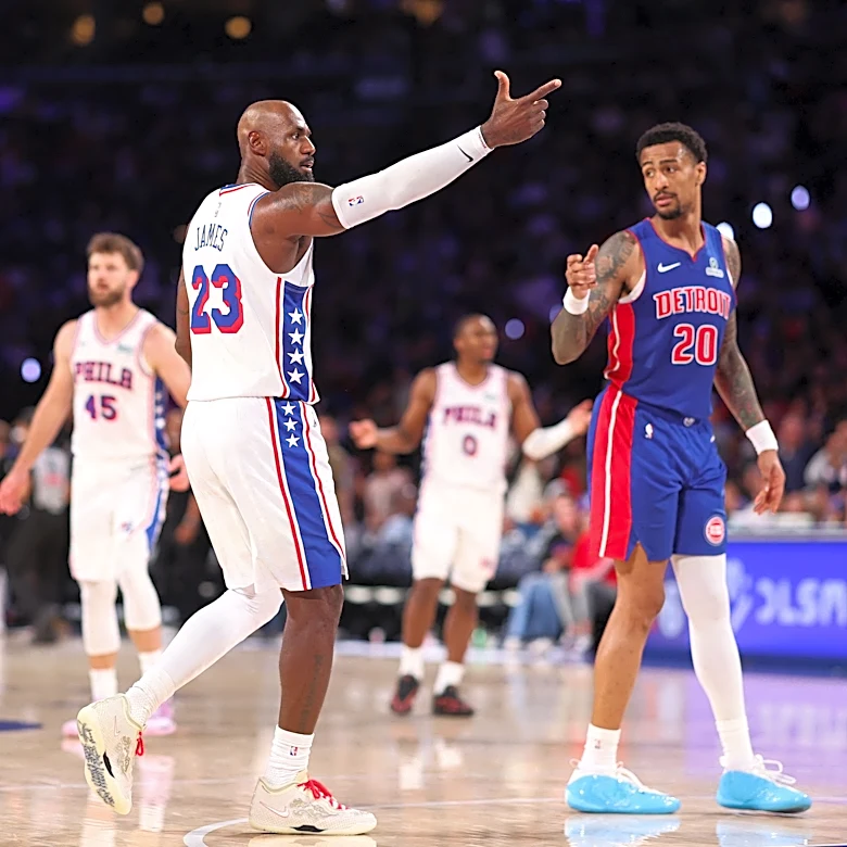 LeBron James discusses 76ers coming up short to Pistons for first loss