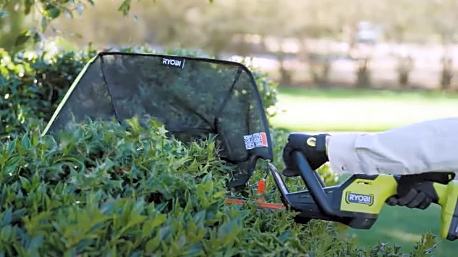 The Ryobi Hedge Trimmer Attachment That Cleans Up Debris While You Work