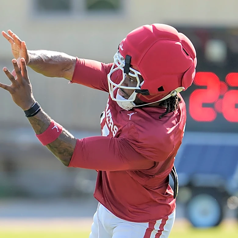 Oklahoma WR Trell Harris healthy, making plays in fall camp