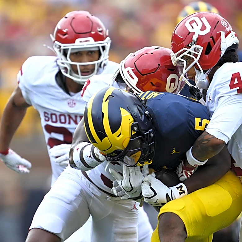How did Oklahoma's defense grade out against Michigan by PFF?