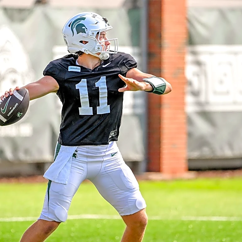 Michigan State QB talks fall camp, leadership role with Spartans