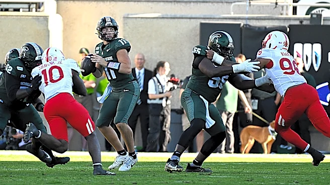 Michigan State QB Alessio Milivojevic talks after loss to Nebraska