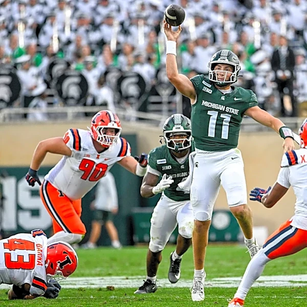 PFF ranks Michigan State's top five offensive players vs. Illinois