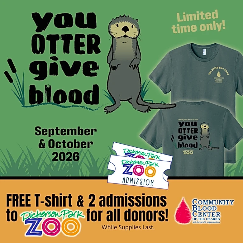 Blood donors can earn zoo admission during Ozarks drive
