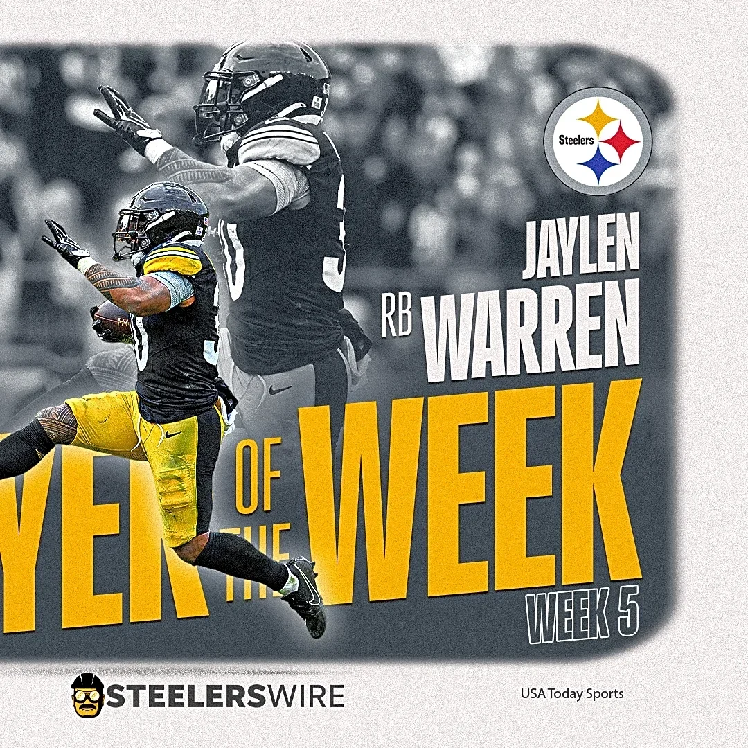Jaylen Warren wins AFC Player of the Week after career day vs. Colts