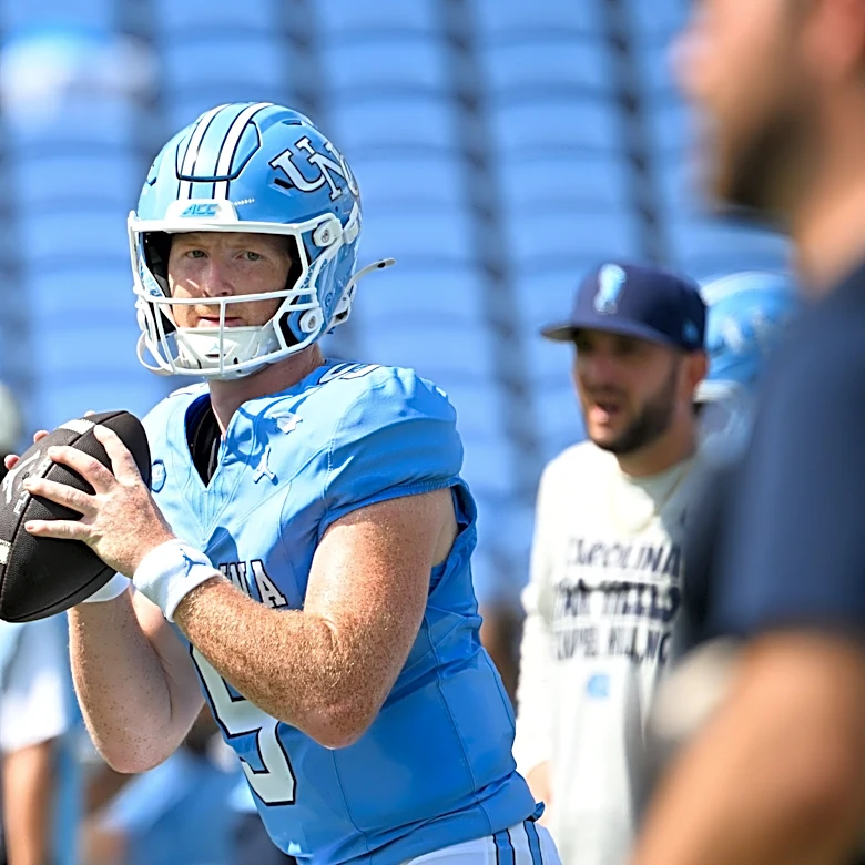UNC football helmet stickers for win over ETSU