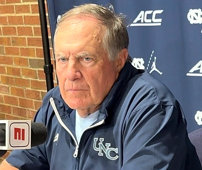 Bill Belichick speaks after UNC football's loss to Clemson