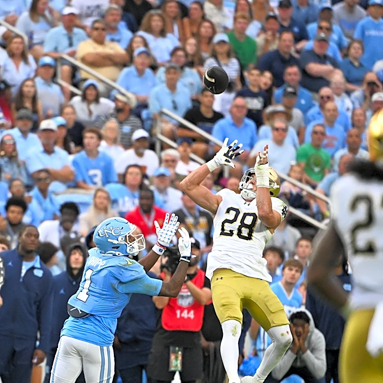 UNC's top wide receiver enjoys career day in loss to Notre Dame