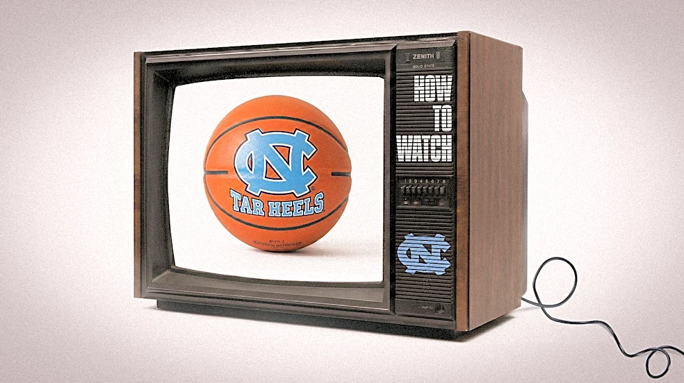 What channel is UNC's October 18 basketball exhibition at Indiana on?