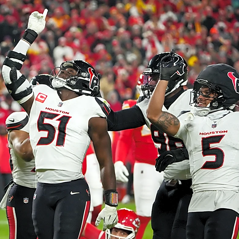How many sacks does ESPN predict Texans DEs Will Anderson and Danielle Hunter will have?