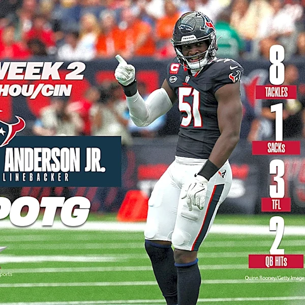 Texans Wire's Player of the Game Week 2: DE Will Anderson Jr.