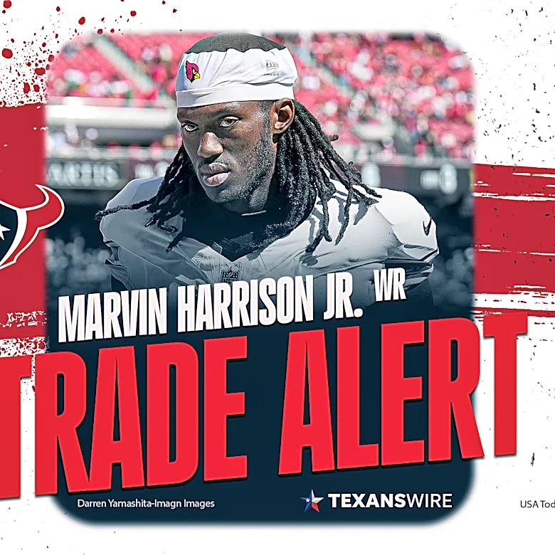 Texans offically complete trade for Cardinals WR Marvin Harrison Jr.