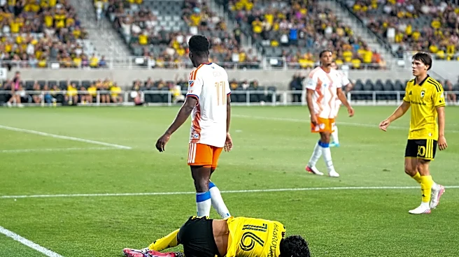 Crew's Taha Habroune training after melee-inspiring hit vs Cincinnati