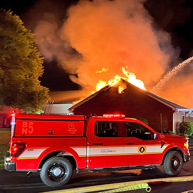 Fire heavily damages Columbus church, lightning strike suspected