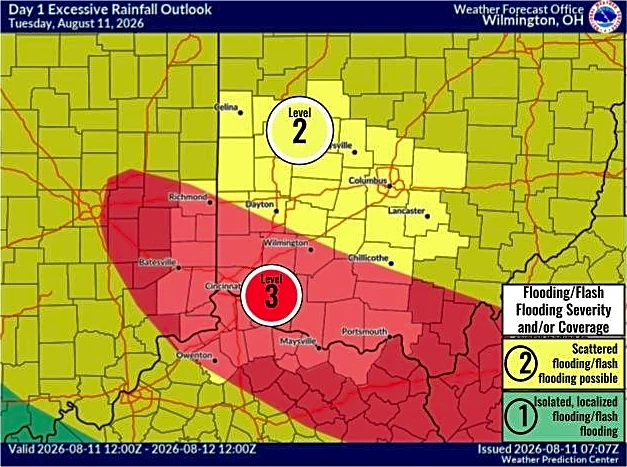 Central Ohio under flash flood warning, several rounds of storms coming