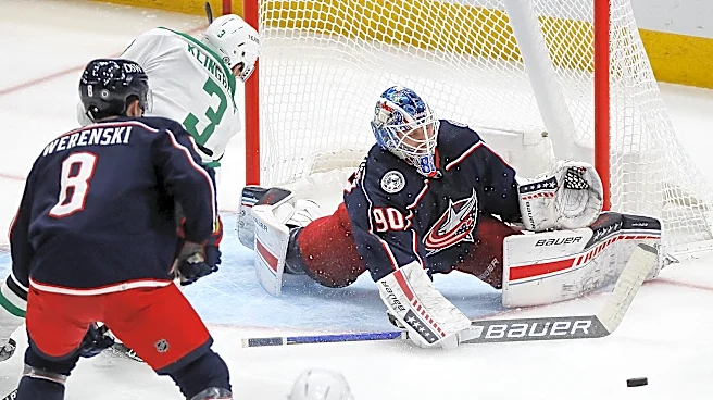 Elvis Merzlikins' surgery has Columbus Blue Jackets gauging net depth