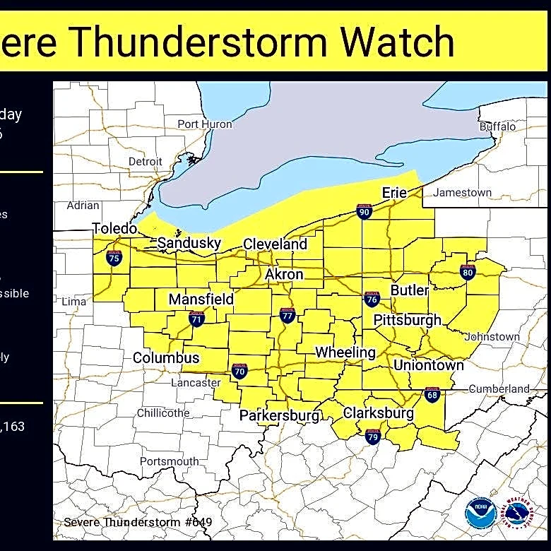 NWS issues severe thunderstorm watch Sept. 3 for Delaware, Licking counties