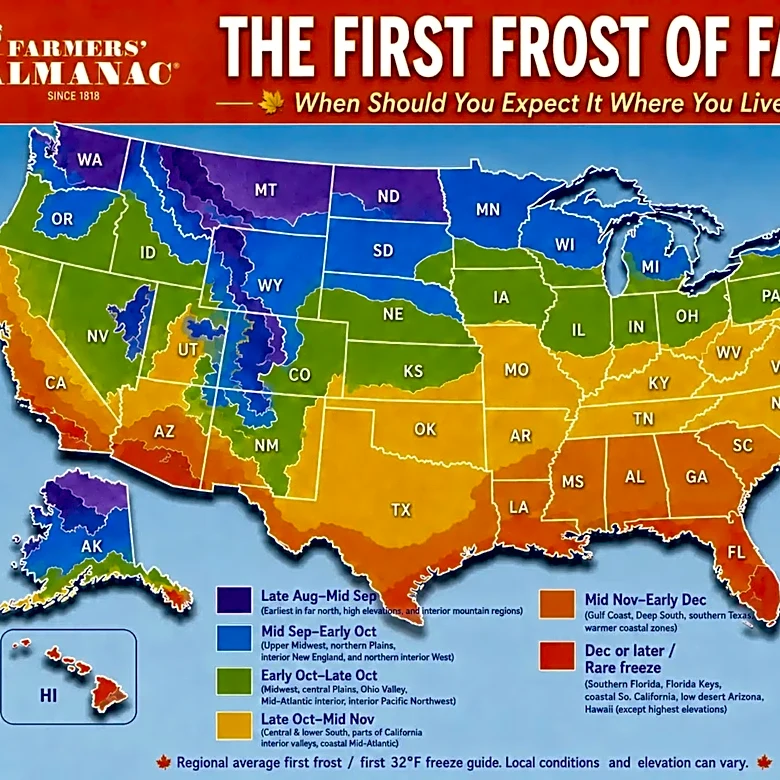 When could Ohio see its first snow? Farmers’ Almanac releases map