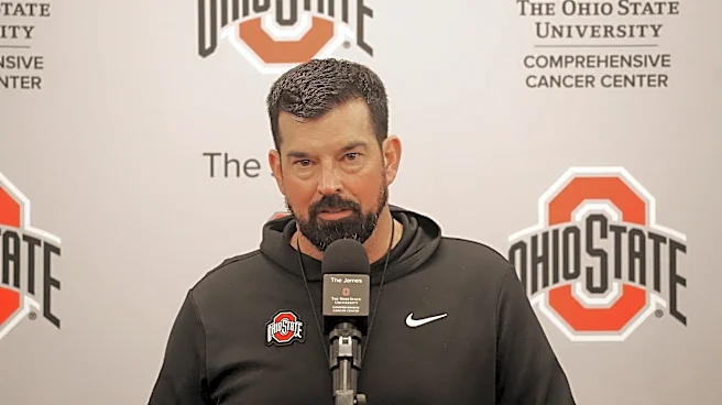 Ohio State coach Ryan Day speaks to media before Kent State. Watch here