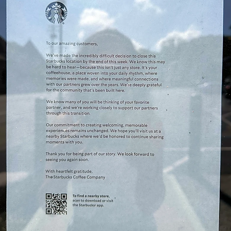 Starbucks store closures include at least one confirmed Ohio location