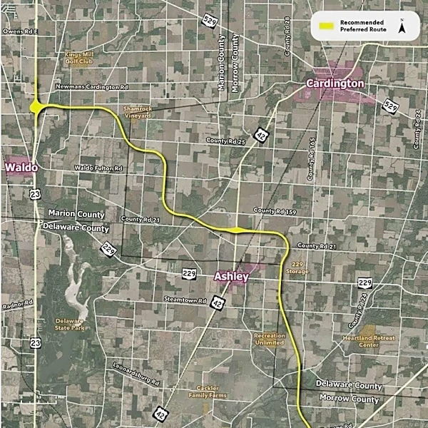 ODOT releases final U.S. 23/I-71 connector route report