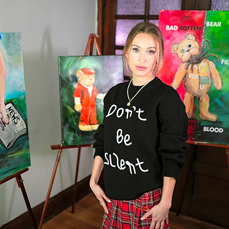 Her art on public display for first time in Columbus, Epstein survivor finds voice