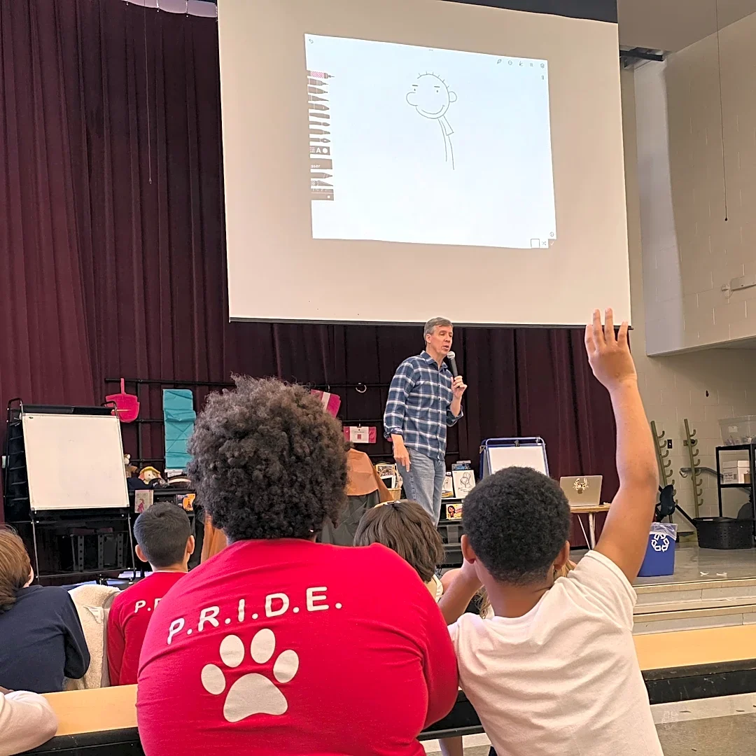Diary of a Wimpy Kid author surprises CCS students with visit, books