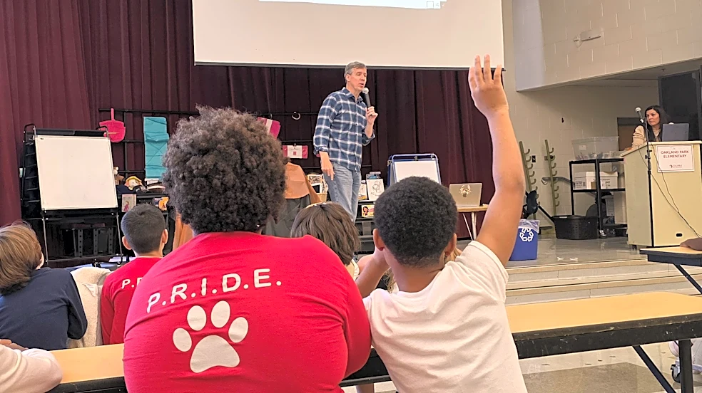 Diary of a Wimpy Kid author surprises CCS students with visit, books