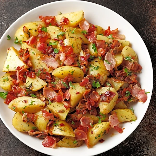 For A Flavor-Packed German Potato Salad, Keep The Bacon Fat