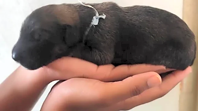 Nobody Expected This Tiny Black Puppy To Grow Into A Color-Changing Giant