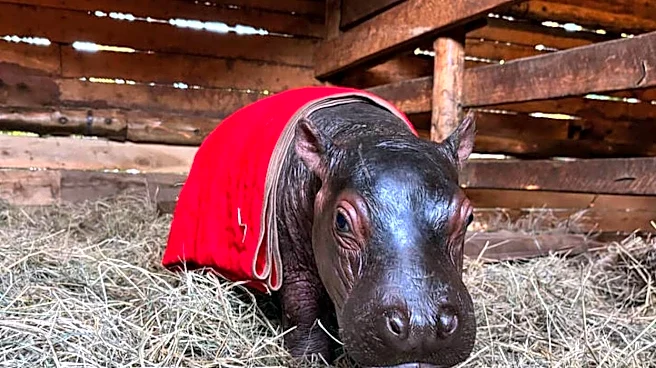 Hippo Couldn't Sleep Without Mom — So His Rescuer Moved His Bed To The Floor