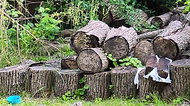 Movement In Woodpile Leads Woman To Entire Fuzzy Family In Need Of Help