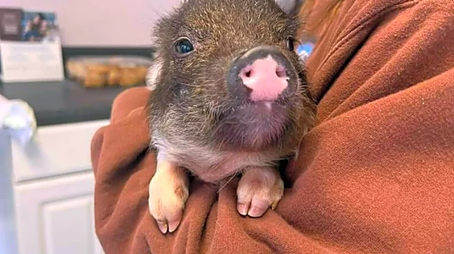 Dachshund Meets Orphaned Piglet — And Immediately Assumes He's Her Puppy